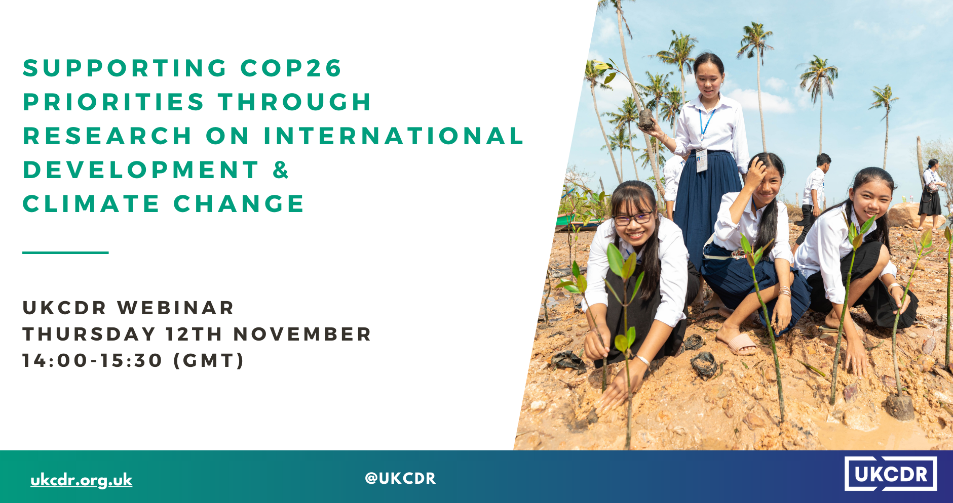 Supporting the COP26 priorities through research on international development and climate change